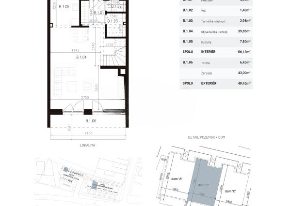Rodinné domy v radovej zástavbe Okoličná na Ostrove