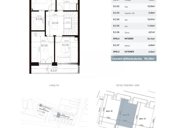 Rodinné domy v radovej zástavbe Okoličná na Ostrove